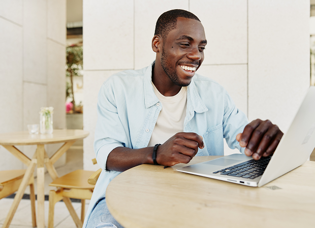 man working at a laptop man working at a laptop